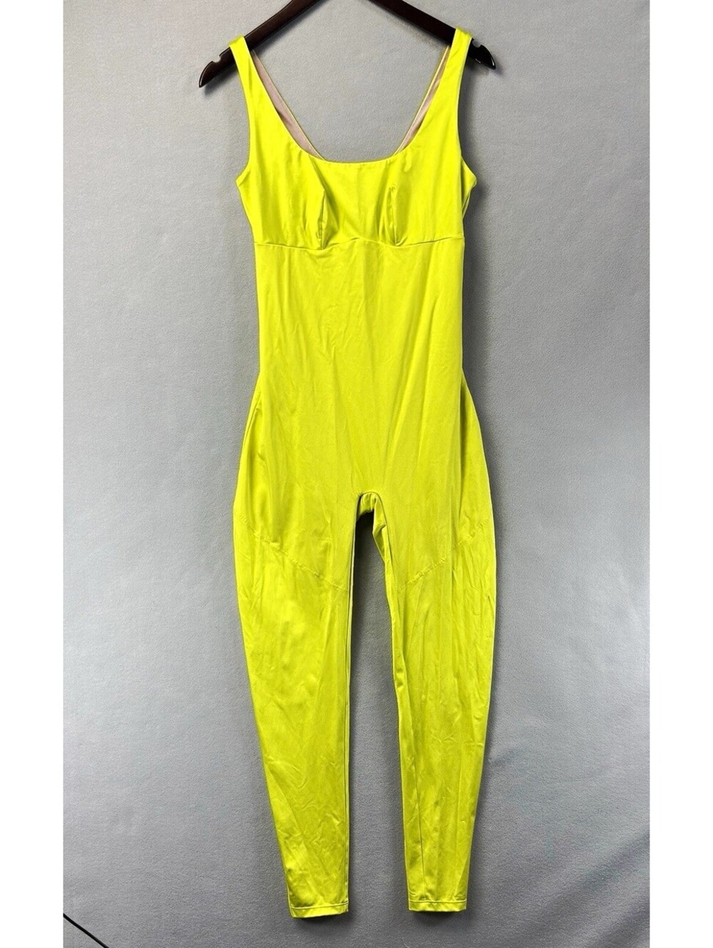 Yitty Headliner Shaping Scoop Neck Sleeveless Stretch Jumpsuit Lime Green 1 size